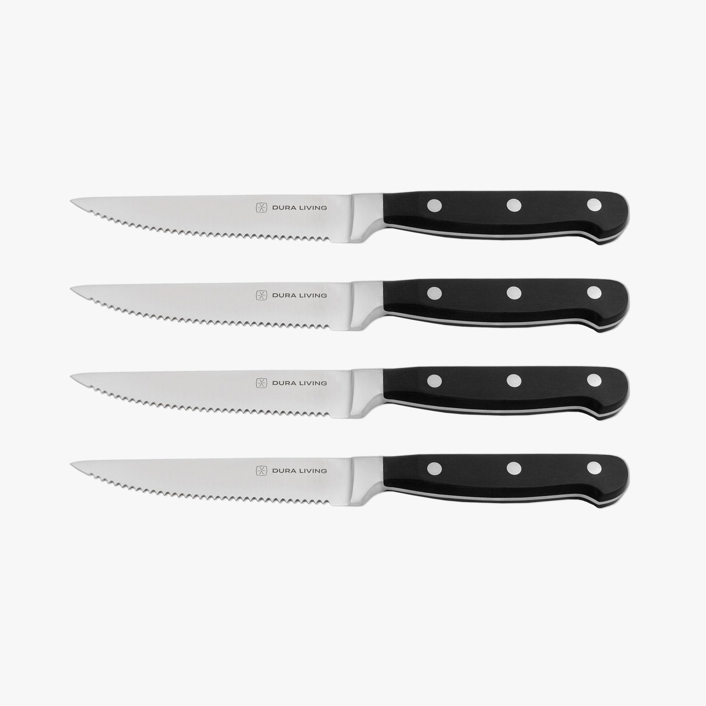 Superior Set of 4 Steak Knives - Black