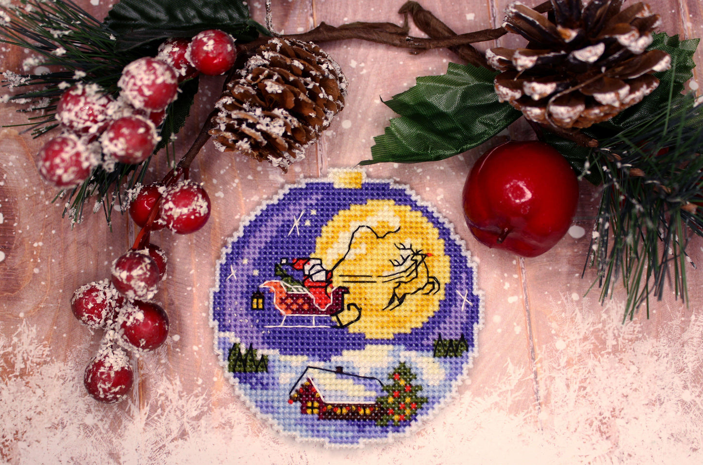 Santa SR-690 Plastic Canvas Counted Cross Stitch Kit