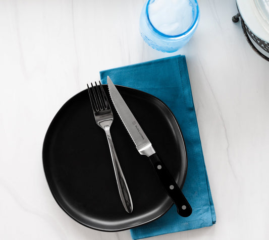 Superior Set of 4 Steak Knives - Black