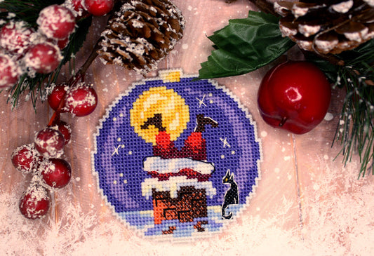 Santa SR-690  Plastic Canvas Counted Cross Stitch Kit